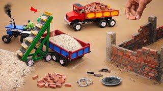 diy truck bricks construction | conveyor belt sand loading science project @sanocreator