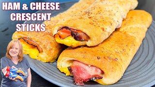 HAM & CHEESE CRESCENT STICKS Anytime Recipe using Crescent Roll Dough