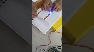 Paper circuit ( copper tape, coin cell) #curiosity #fun #science #explore #think#learn