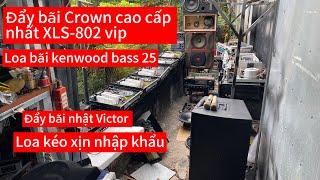 Ampli loa karaoke gia đình thanh lý rẻ mỗi ngày. Đẩy Crown cao cấp nhất XLS-802.loa bãi 25 kenwood