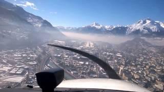 Visual Approach runway 25 Sion airport