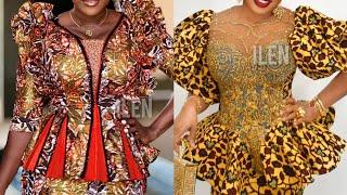 Classy African Women's Dress: Ankara Long Skirt & Blouse |Ankara Peplum Tops |Unique Ankara Styles