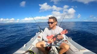 HUGE FISH! Catching an Ulua aka Giant Trevally | Hawaii Inflatable Boat Fishing