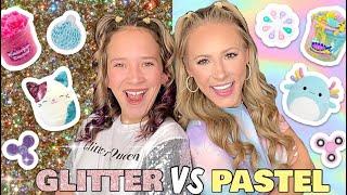 GLITTER 🪩VS PASTEL  LEARNING EXPRESS SHOPPING CHALLENGE!