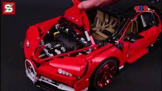 SY Sembo Techinque Bucatti Chiron Red 3636pcs No.7950 Product Demo (slstoys)