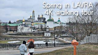 [4K] Sergiyev Posad The Holy Trinity-St. Sergius Lavra - spring walking tour