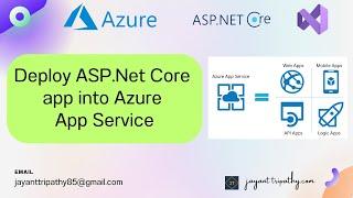 Deploy ASP .Net Core app to Azure App Service | Jayant Tripathy