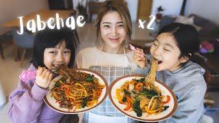 JABCHAE - Fideo de CamoteㅣJabchae en 5 minutosㅣFamilia Mexicoreana