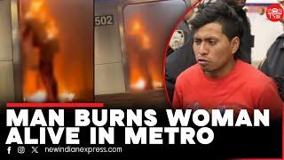 TRIGGER WARNING: Man kills woman by setting her on fire in a subway | New York City