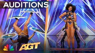 Early Release: Helen The Foot Juggler WOWS The Judges! | Auditions | AGT 2024