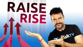 Rise Vs Raise diferencia / TRUCO fácil y definitivo / Con frases para practicar