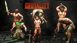 MK1 Conan the Barbarian All Fatalities, Brutalities, Animality, Fatal Blow, Ending, Taunts & Victory