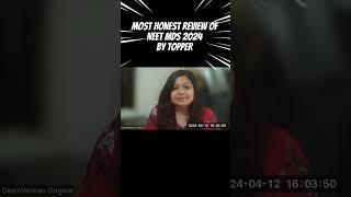 NEET MDS 2024 TOPPERS ANALYSIS #ytshorts #shorts