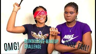 BLINDFOLDED MAKEUP CHALLENGE (fail) & SISTER TAG ft my sister