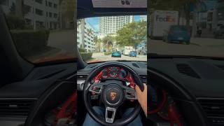 POV Driving Red Porsche Carrera 911