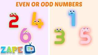 Fun with Even & Odd Numbers!  | Counting Song for Kids || Zape TV