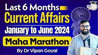 Last 6 Months Current Affairs 2024 lJanuary To June 2024 StudyIQ | Current Affairs By Dr Vipan Goyal