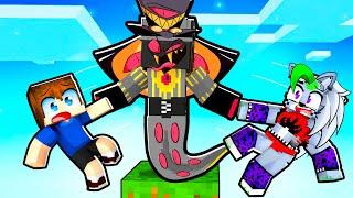 One Block Skyblock with Sir Pentious in Hazbin Hotel with Roxanne Wolf and Gregory