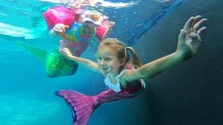 Mermaid Makeover with Adley - Disney Princess underwater routine!