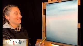 Oil Painting Tutorial #25 “Waving Clouds” by Kaylee Rakowski