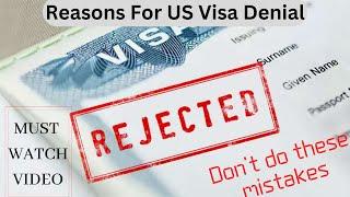 US VISA REJECTED? Understand this first before applying US F1 VISA.