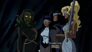 Batman and Zatanna talk to Medusa