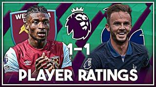 ️ West Ham United 1-1 Tottenham  | Player Ratings w/ Kane 