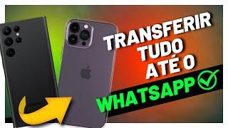 Como Transferir TODOS arquivos de um ANDROID para IPHONE, CONVERSAS DO WHATSAPP PASSO A PASSO 2023