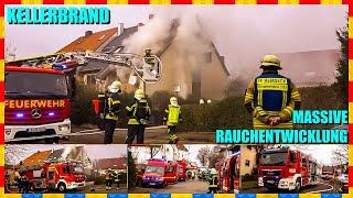  Kellerbrand mit massiver Rauchentwicklung   Feuerwehr Waiblingen & Remseck im Löscheinsatz 