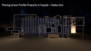 Placing linear profile light properly in facade