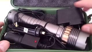 Unboxing 2000 Lm Zoomable CREE XM L T6 LED 18650 Flashlight