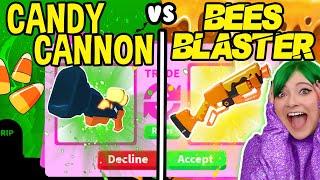 LEGENDARY *CANDY CANNON* vs NEW *BEES BLASTER*!! THE *ULTIMATE* TEST! WHO WILL WIN?! Adopt Me Roblox