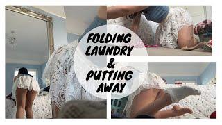 Clean With Me | Folding Laundry | 4K | Heel Popping | Foot Play