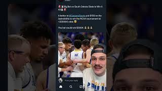 Big March Madness Bet  #shorts #marchmadness #cbb #collegebasketball #sportsbetting #sportsbets
