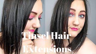 DIY TINSEL HAIR EXTENSIONS | How To | Festival Ready