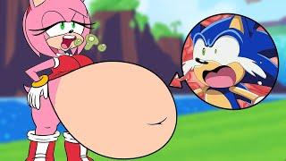 WAIT HUNGRY AMY!! SONIC IS NOT FOOD!!!  Sonic X Crushing Force Buffet