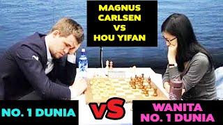 GRANDMASTER NO.1 DUNIA VS  NO.1 WANITA DUNIA | MAGNUS CARLSEN VS HOU YIFAN | TURNAMEN CATUR DUNIA