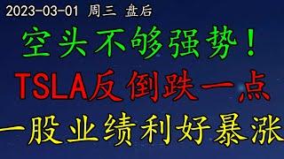 美股空头不够强势！TSLA反倒跌了一点。一股业绩利好暴涨！SP500、NAS100、BABA、PDD、SQQQ、CRM、TSM、BA、GOOG、AAPL、SHOP、NVDA、ARKK、DKNG