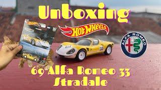 Unboxing Hotwheels Premium 69 Alfa Romeo 33 Stradale Exotic Envy