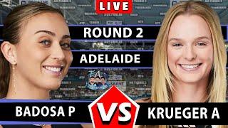 LIVE: Badosa P vs Krueger A •Adelaide #round2  #badosa  #tennis #wta #atp