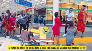 Drama at JKIA She Came Back From Saudi Arabia after 5yrs & Found Her Husband married her Mum!