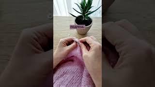 Самый простой метод отделения петель на подрезы #knitting #вязаниебезграниц #мастеркласс #вязание