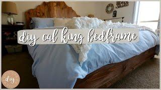 SOLID WOOD BED! DIY California King Bed Frame