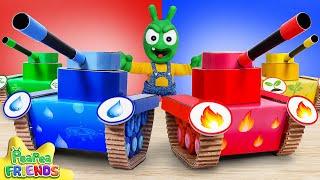  Water and Fire Tank War – Fun Battle for Kids! - Cartoons for Kids