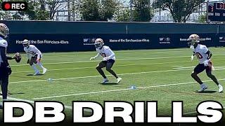  Close Up Footage Of 49ers DB Drills At 49ers OTAs