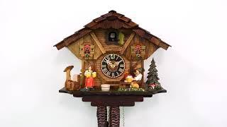 Kuckucksuhr Schwarzwaldhaus Biertrinker | Cuckoo Clock Black Forest House Beerdrinker | #69611