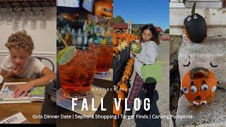 FALL VLOG: Girls Dinner Date | Sephora Shopping | Target Finds | Carving Pumpkins 2022