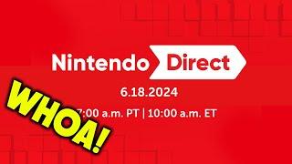 Nintendo Direct Announced for Tomorrow!