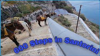 Santorini 600 steps and cable car ride at Fira old harbour | Britiguan Sim