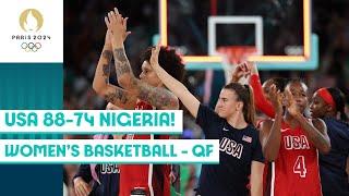 USA advances to women’s basketball semi-final with 88-74 win over Nigeria | Paris 2024 highlights